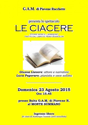 le ciacere al summano 23 agosto 2015