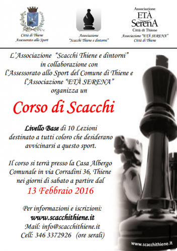 Corso Scacchi volantino