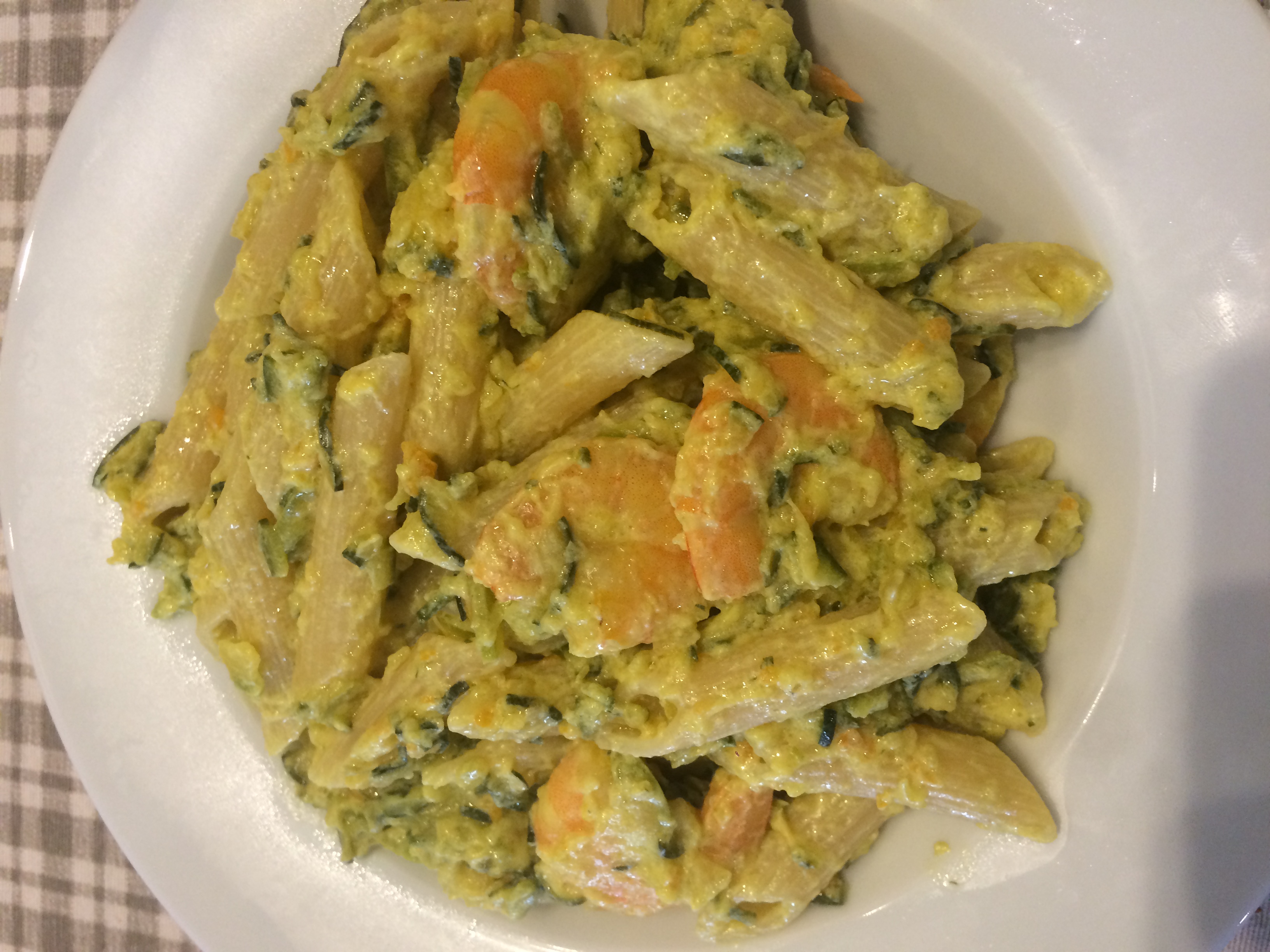 PASTA ZUCCHINE, MAZZANCOLLE E ZAFFERANO
