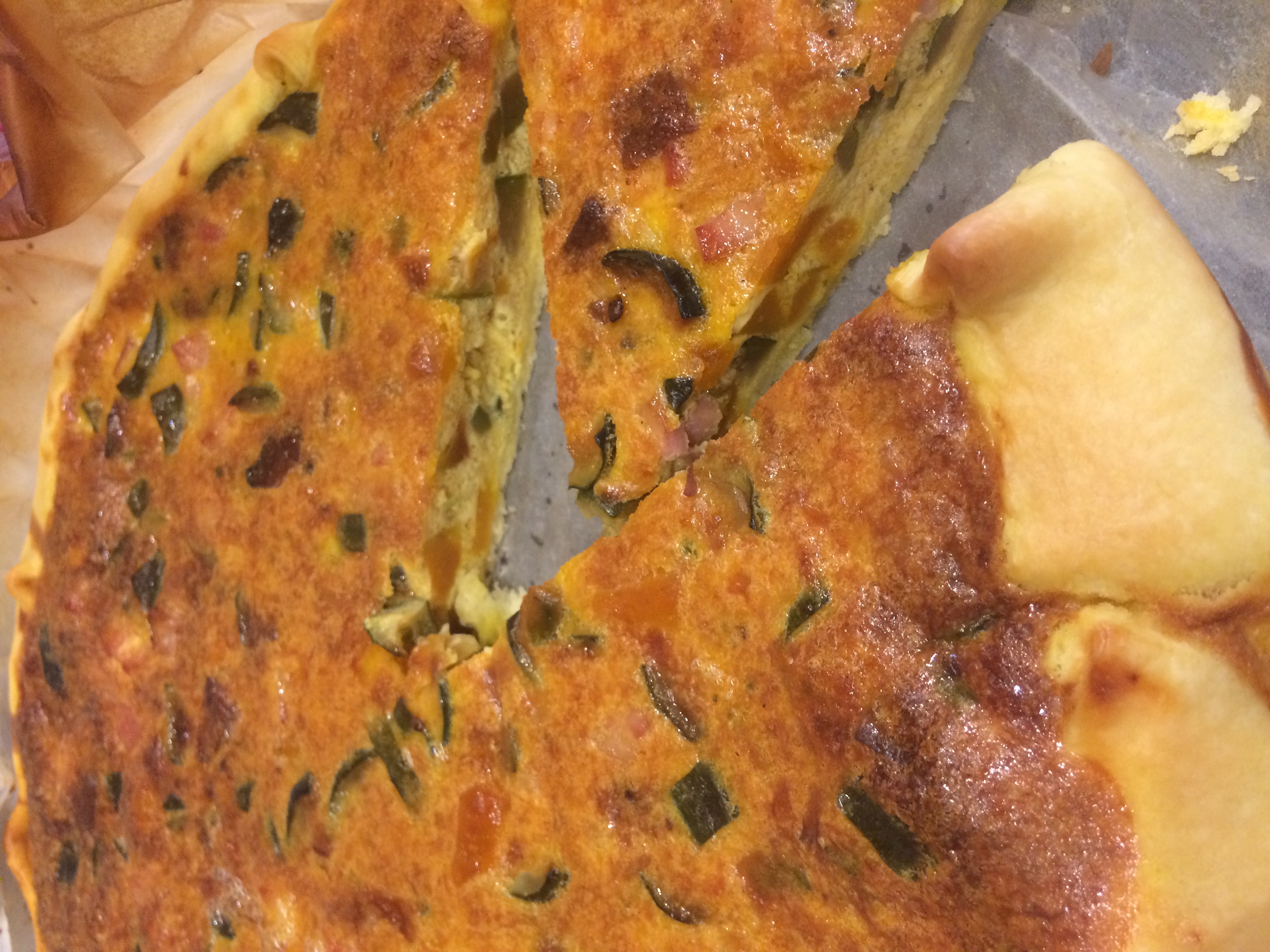torta salata zucca e pancetta