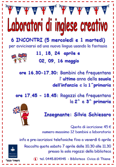 corso inlgese bambini biblioteca thiene