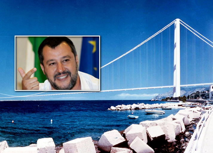 Salvini pede dinheiro à Europa pela Ponte do Estreito: será a obra mais futurista da história